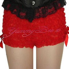 Frilly Knickers Lace Ruffle Shorts Burlesque Bloomers Plus Size 6–26 Sissy Pants