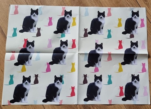 Cute cat wrapping paper - , &