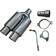 Exhaust back box twin tip - twin,