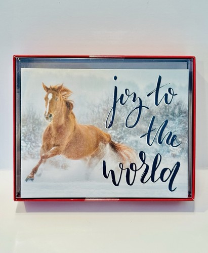 Equestrian christmas cards box - cards,