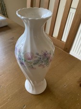 Wedgewood Angela Fluted Vase Bone China 8”