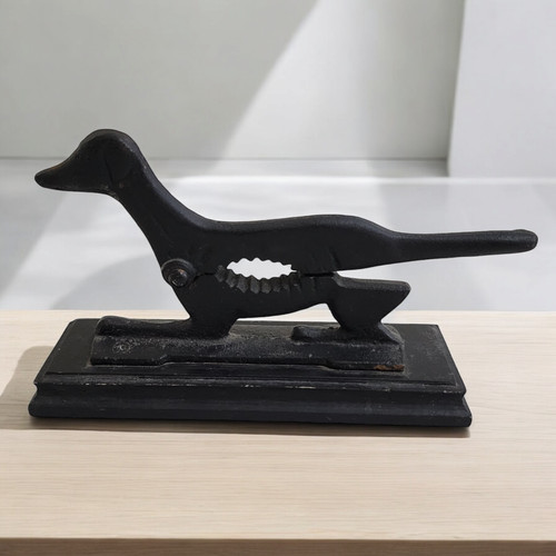 Vintage cast iron dog - vintage,