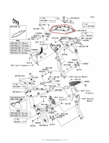 New oem kawasaki z1000 right - new,