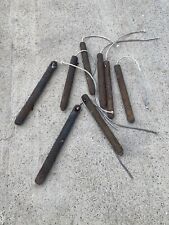 Job Lot Of 8 Antique Cast Sash Window Weights Chain Harrow Weights