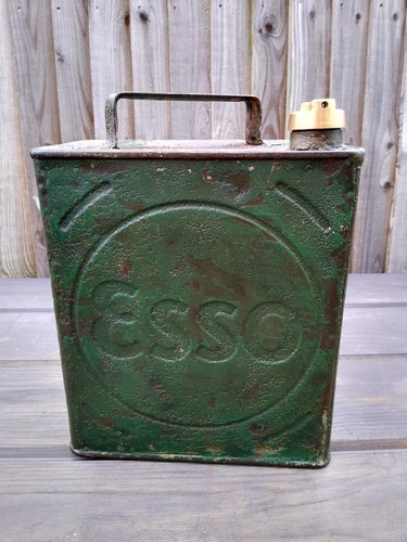 Vintage esso petrol can with - petrol,