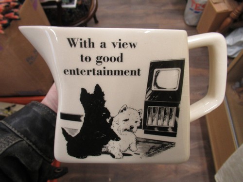 Black and white whisky jug - black,