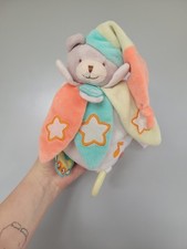 DOUDOU ET COMPAGNIE MUSICAL TEDDY BEAR PULL CORD SOFT TOY