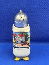 Art Deco Flosmaron Sugar Shaker, silver plated top, 15 cm tall.