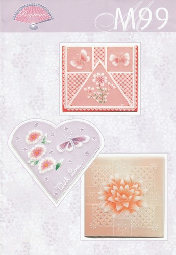 Pergamano flower floral cards - pergamano,