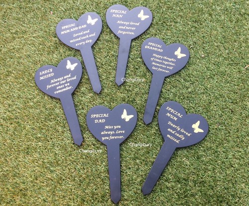 Grave memorial heart spike - heart,