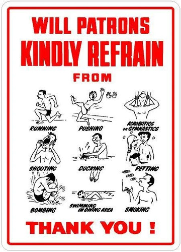 1970 swimming pool rules - swimming,