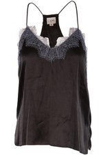CAMI NYC BLACK SILK TOP XSMALL