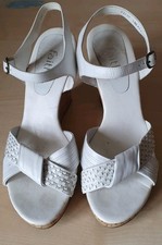 Faith White Leather High Cork