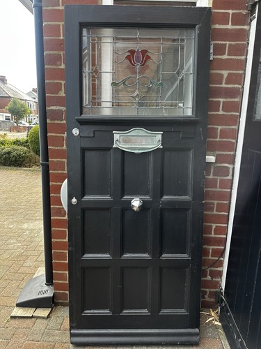 1930s stained glass front door - stained,
