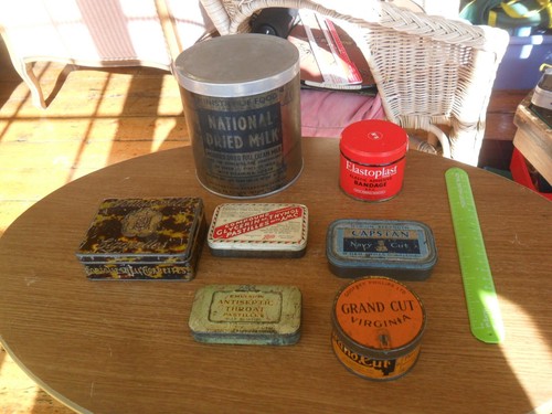 Vintage food tins cigarettes - vintage,