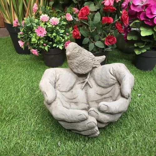 Bird hand stone cast - in,