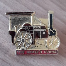 RSPCA Old Enamel Steam Engine Badge The Horses Friend.