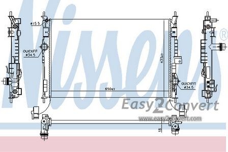 Nissens radiator for peugeot - radiator,