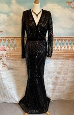 Evening Dress 8 Black Sequin