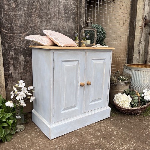 Rustic light blue hand - hand, painted