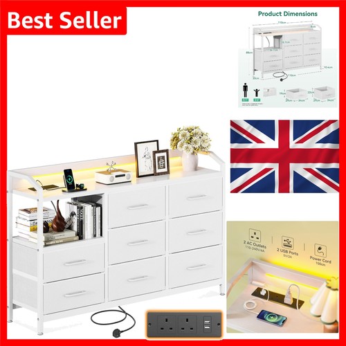 White modern chest - white,