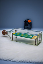 Miniature Charpai/Khat in a Bottle - Handmade Folk Art Decor - Unique Gift