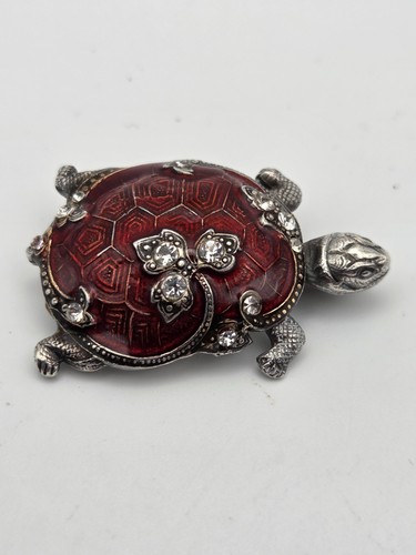 Vintage silver tone enamel - vintage,