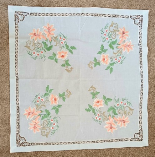 Embroidered square tablecloth - embroidered,
