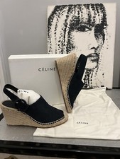 Celine Designer Suede women’s Sandals. Classic Navy blue. Great condition UK 6