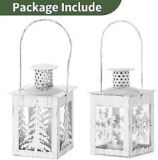 2 x Elegant Vintage  Indoor Outdoor Tealight Lanterns - Beautiful Garden Decor