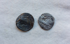 Lot of 2 | Edward IV Hammered Silver Pennies | King's Receiver | Durham Mint