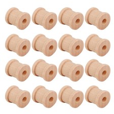 50x Natural Color Wooden  Empty Thread Reel Spools Bobbin Sewing Tool 11x12mm pj