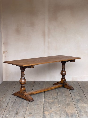 Antique oak refectory table - oak,