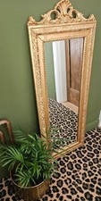 Gold Mirror. Decorative Gold Tall Mirror Wall Mirror 91cm High