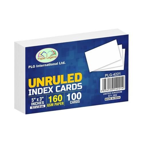 Unruled index cards 3 - index,