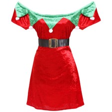 LADIES SEXY ELF DRESS VELOUR