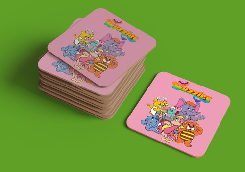 The wuzzles coaster 9cm 80s - coaster,