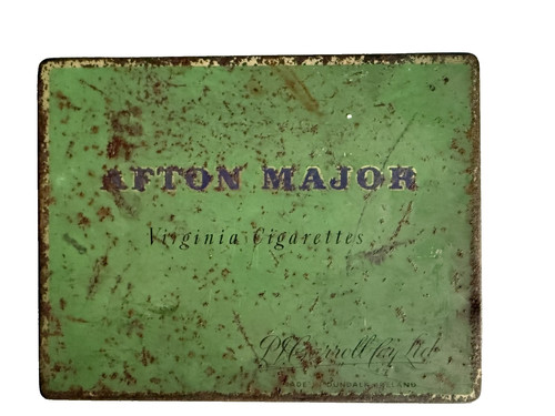 Afton major cigarette tin - major",