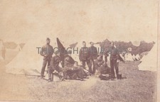 3 original Victorian photos Army Officers 1st Devon Militia Camp Dawlish 1874