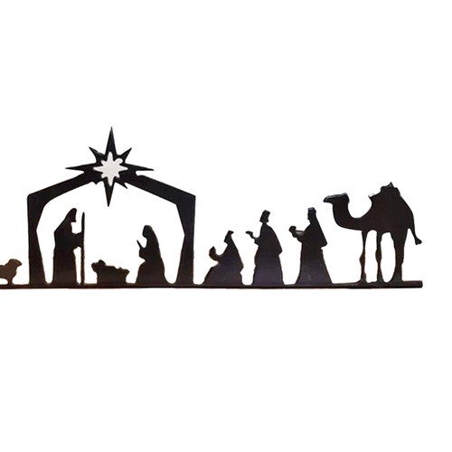 Christmas nativity metal set - christmas,