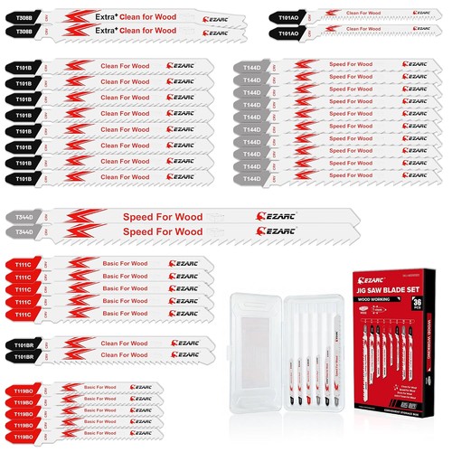 Ezarc 36pcs jigsaw blades set - jigsaw,
