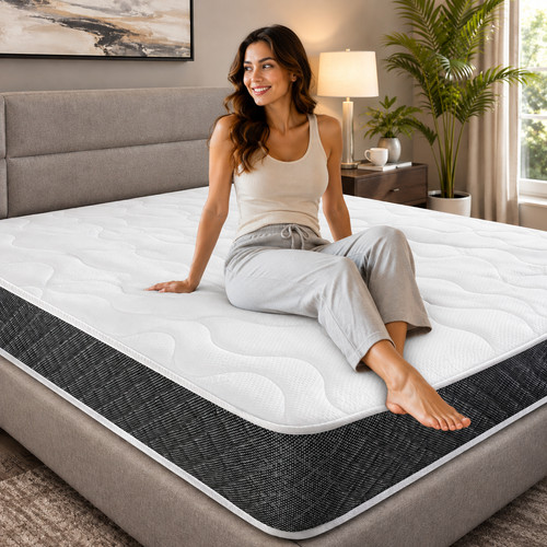 Memory foam mattress - foam, blue