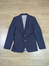 Zara Man Suit Jacket Blue Size