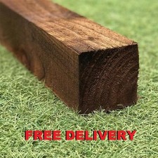 2 x Timber Square Wooden Post