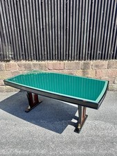 1940s Italian Designer Desk Attributed To Guglielmo Ulrich. Walnut, Glass, Green