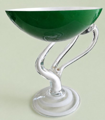 Hand blown dark green - hand,