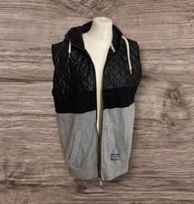 Supply and Demand Men's Cotton PU Leather Hooded Gillet In A Large In VGC