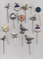 Vintage PIGEON DOVE pin badge