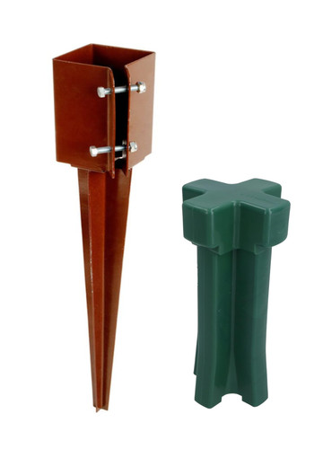 Fence post spike support - fence,