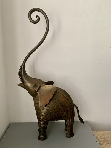 Vintage brass elephant - vintage,
